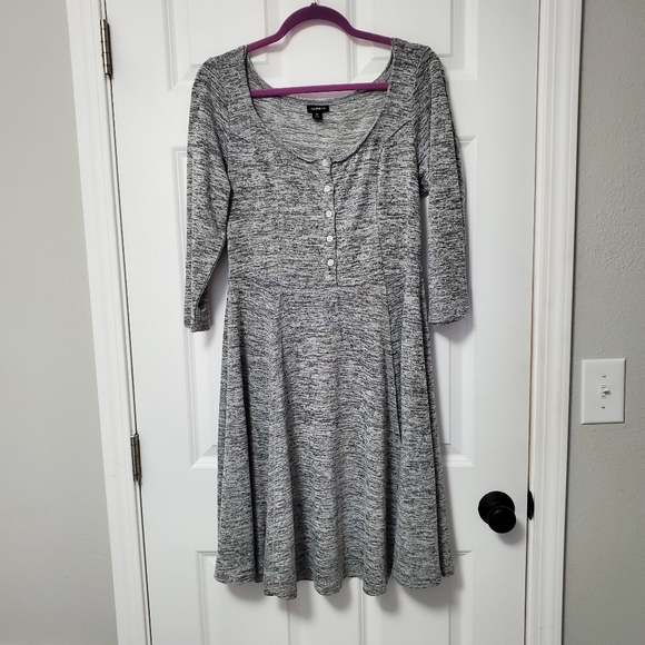 Torrid Grey Long-sleeved Henley Dress Plus Size 0x - Picture 9 of 9